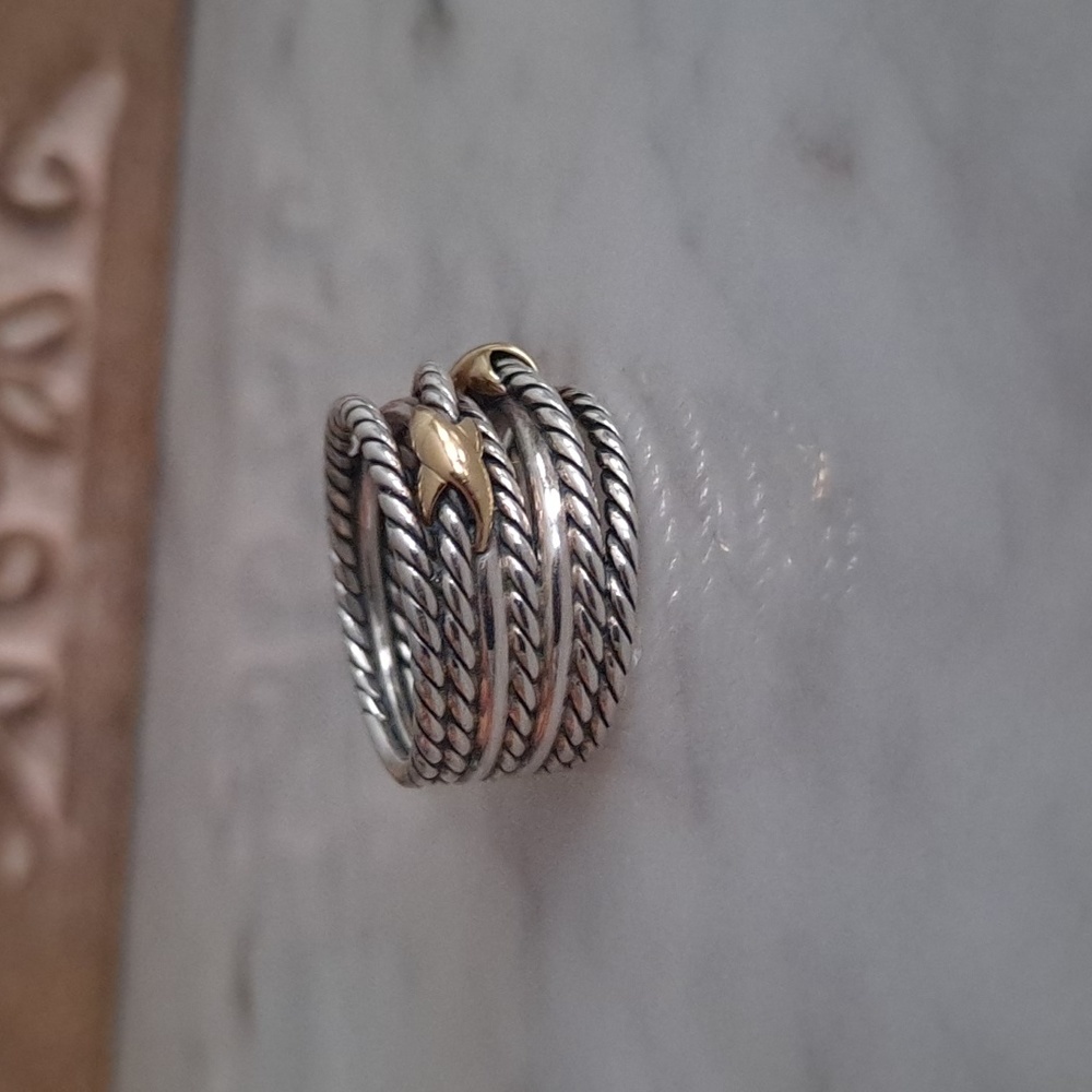 Authentic David Yurman Double X Crossover ring - Picture 3 of 16